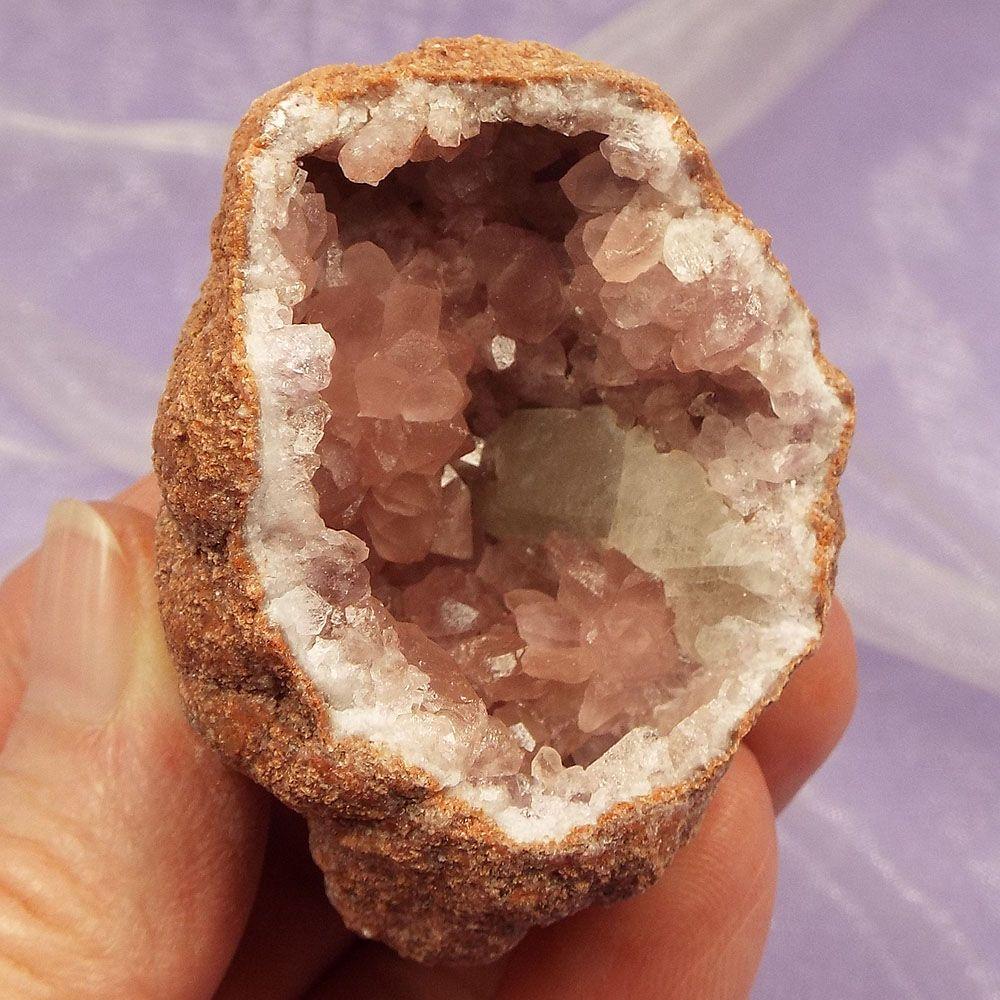 Rare A grade Pink Amethyst crystal geode piece 51g SN48802