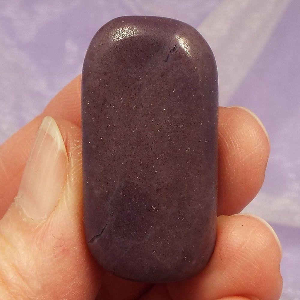 Rare Purple Jade tumblestone 'Enhance Intuition' 15.7g SN34348