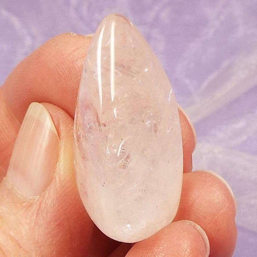 Rare A grade Pink Danburite tumblestone 'Deep Spiritual Change' 15.3g SN44000