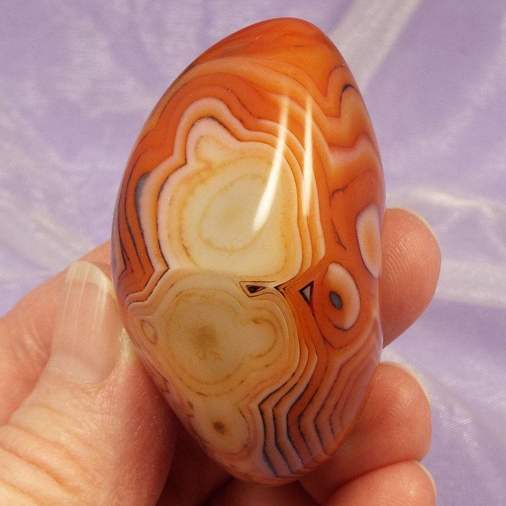 Beautiful Mad River Agate polished stone 'Heal Inner Anger' 60g SN40684