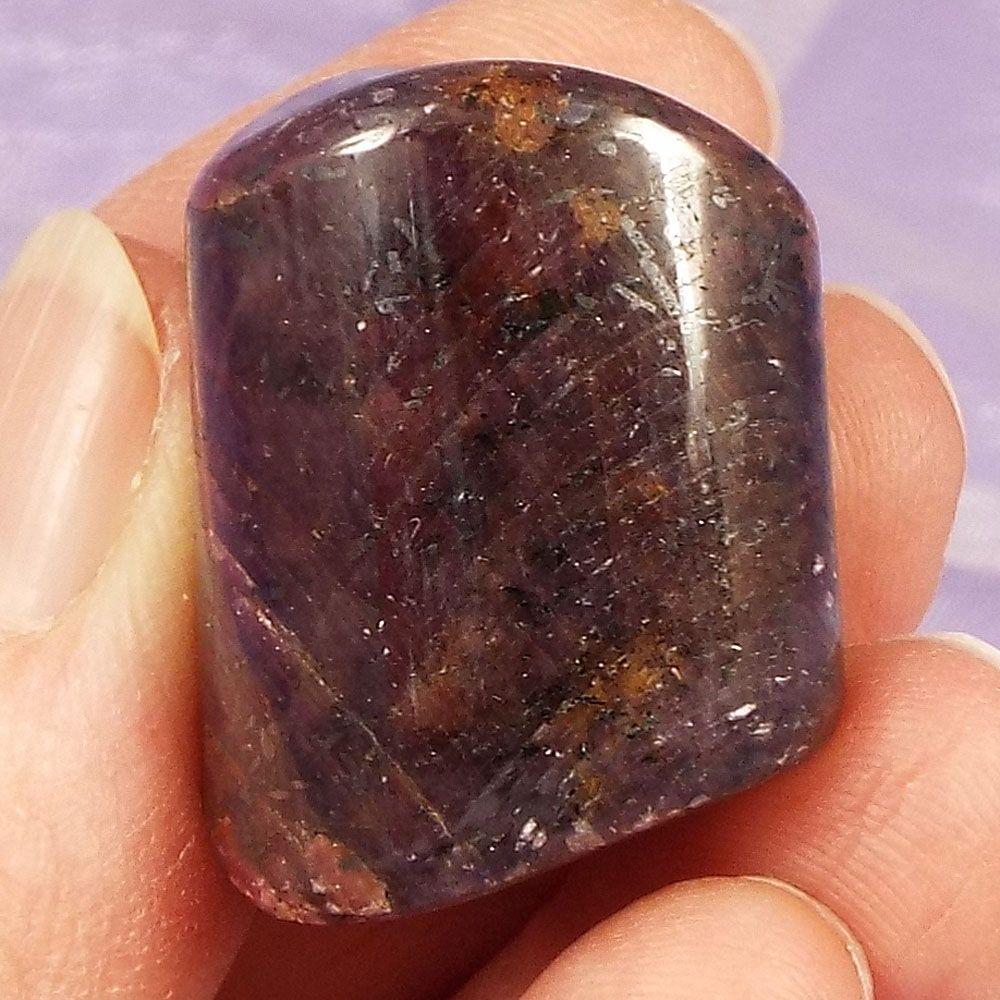 Deep red large Ruby tumblestone 'Change Your World' 29g SN36885